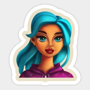 cute girl Sticker